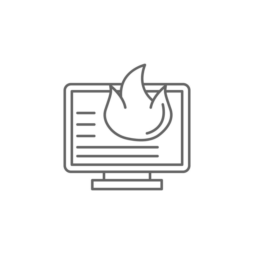 data loss, hacking vector icon illustration