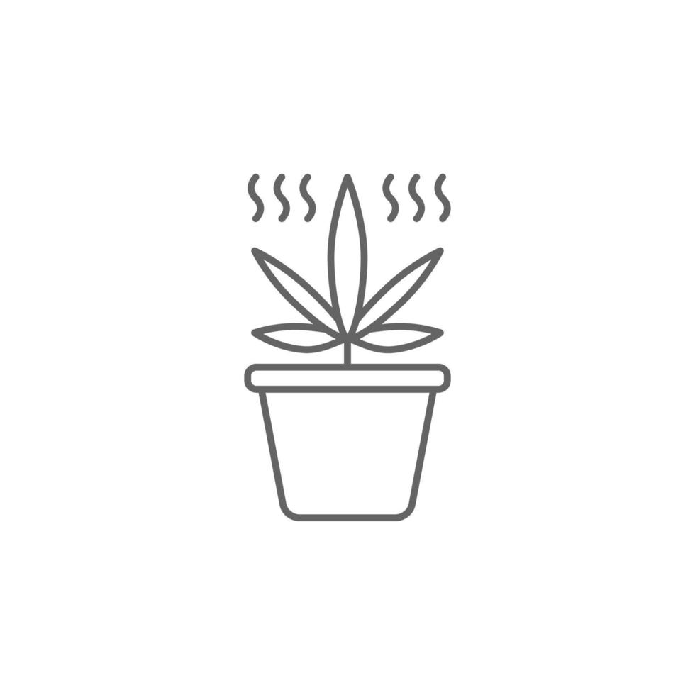 Odor, marijuana vector icon illustration