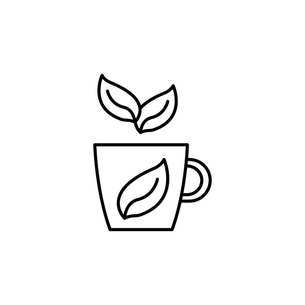 herbario té vector icono ilustración