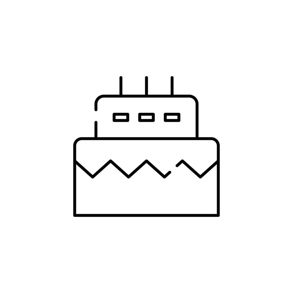 Christmas cake vector icon illustration