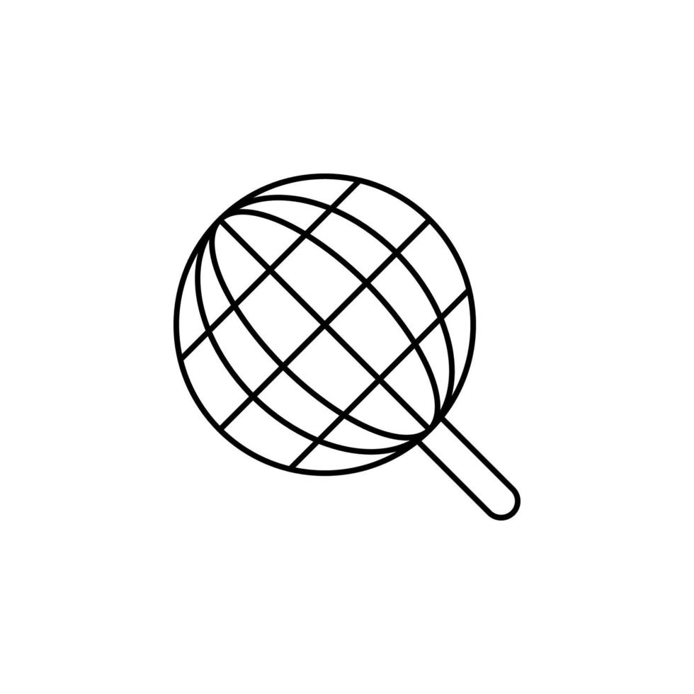 international, magnifier, search vector icon illustration