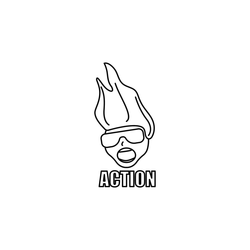 logo action games vector icon illustration