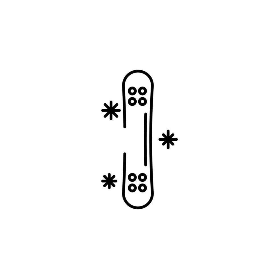 snowboard snow concept line vector icon illustration