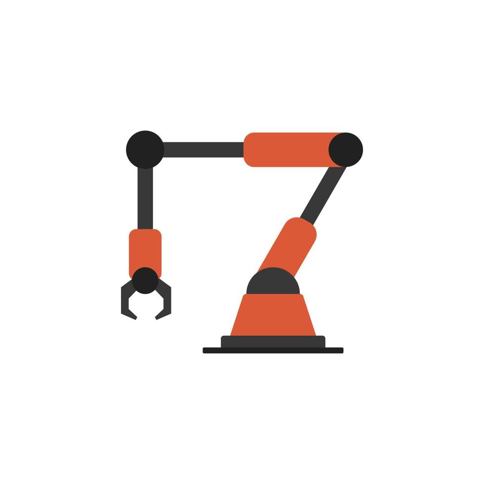 robotic arm, machine vector icon illustration