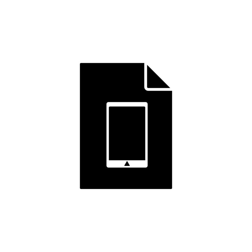 phone on document vector icon illustration