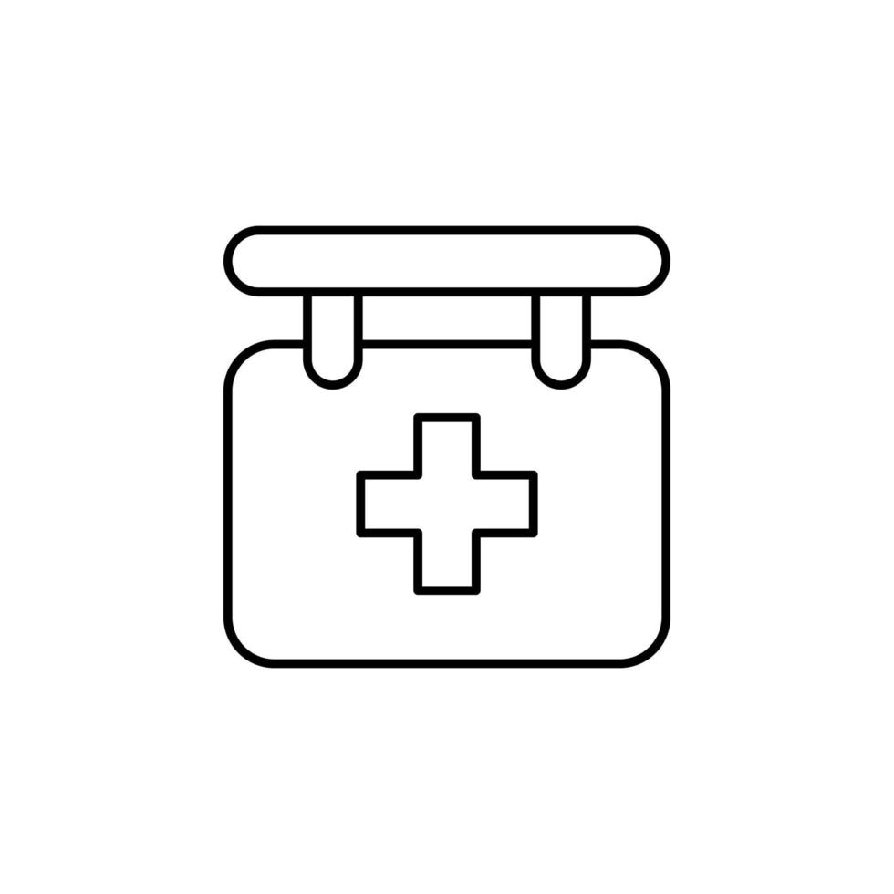 hospital firmar vector icono ilustración