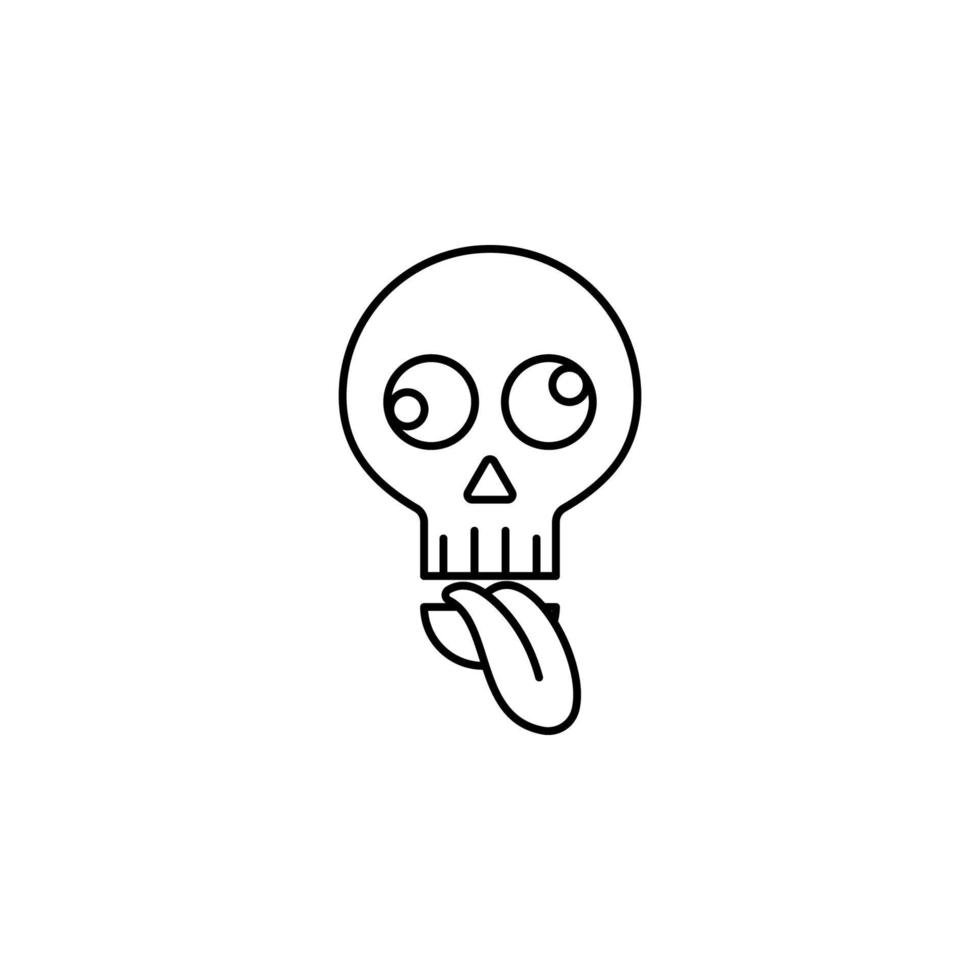 rock, skull, crazy vector icon illustration