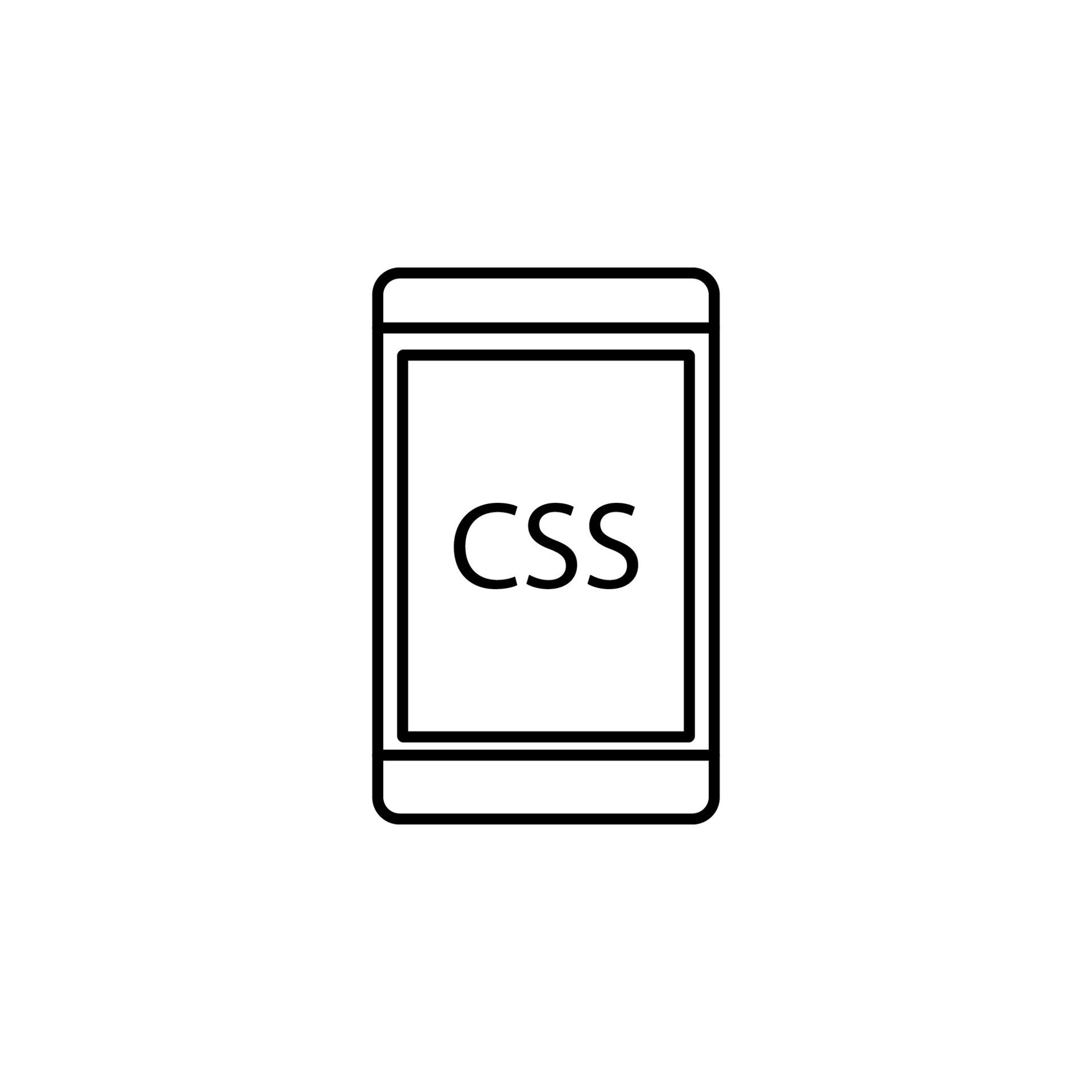 mobile phone CSS vector icon illustration 23196272 Vector Art at Vecteezy