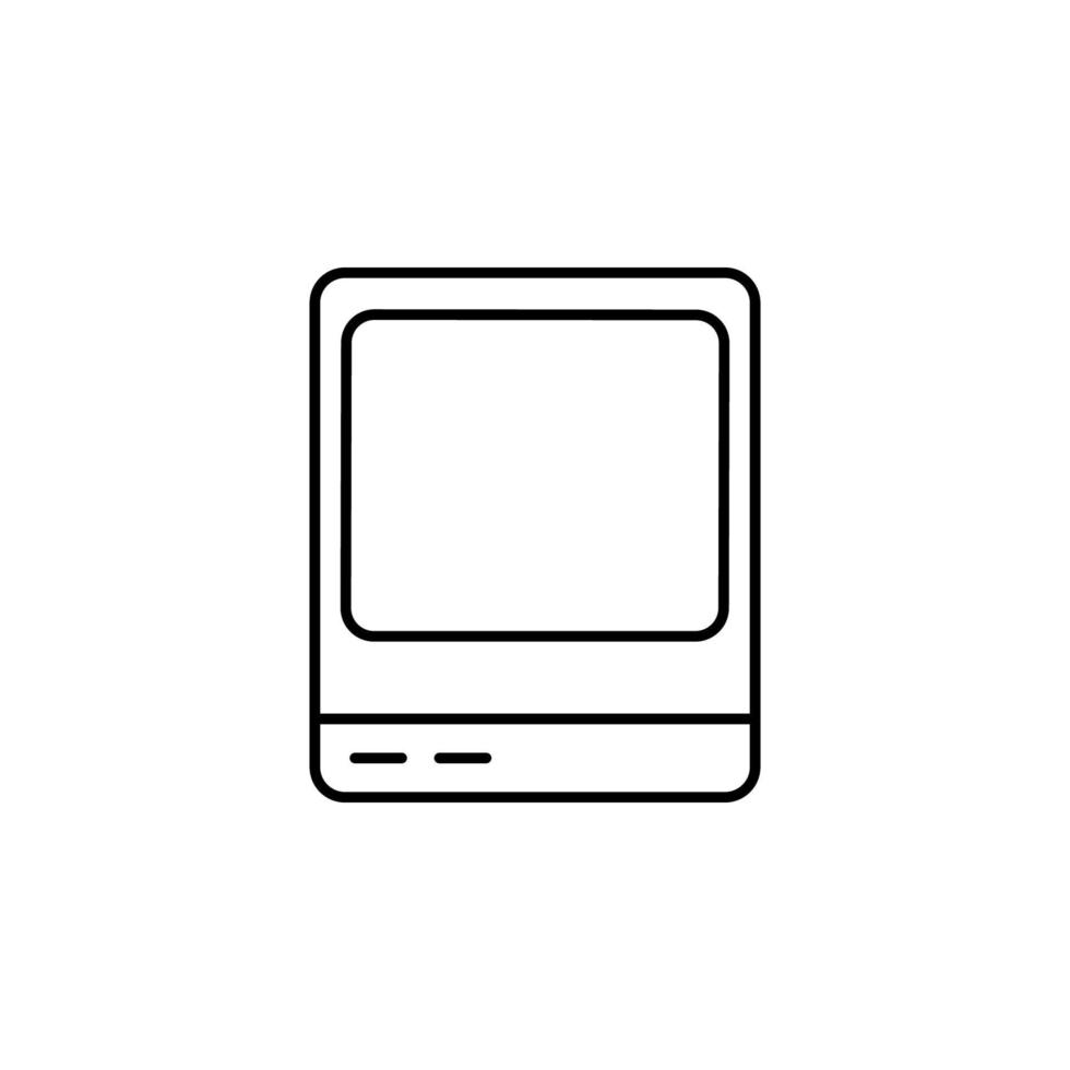 old tv vector icon illustration