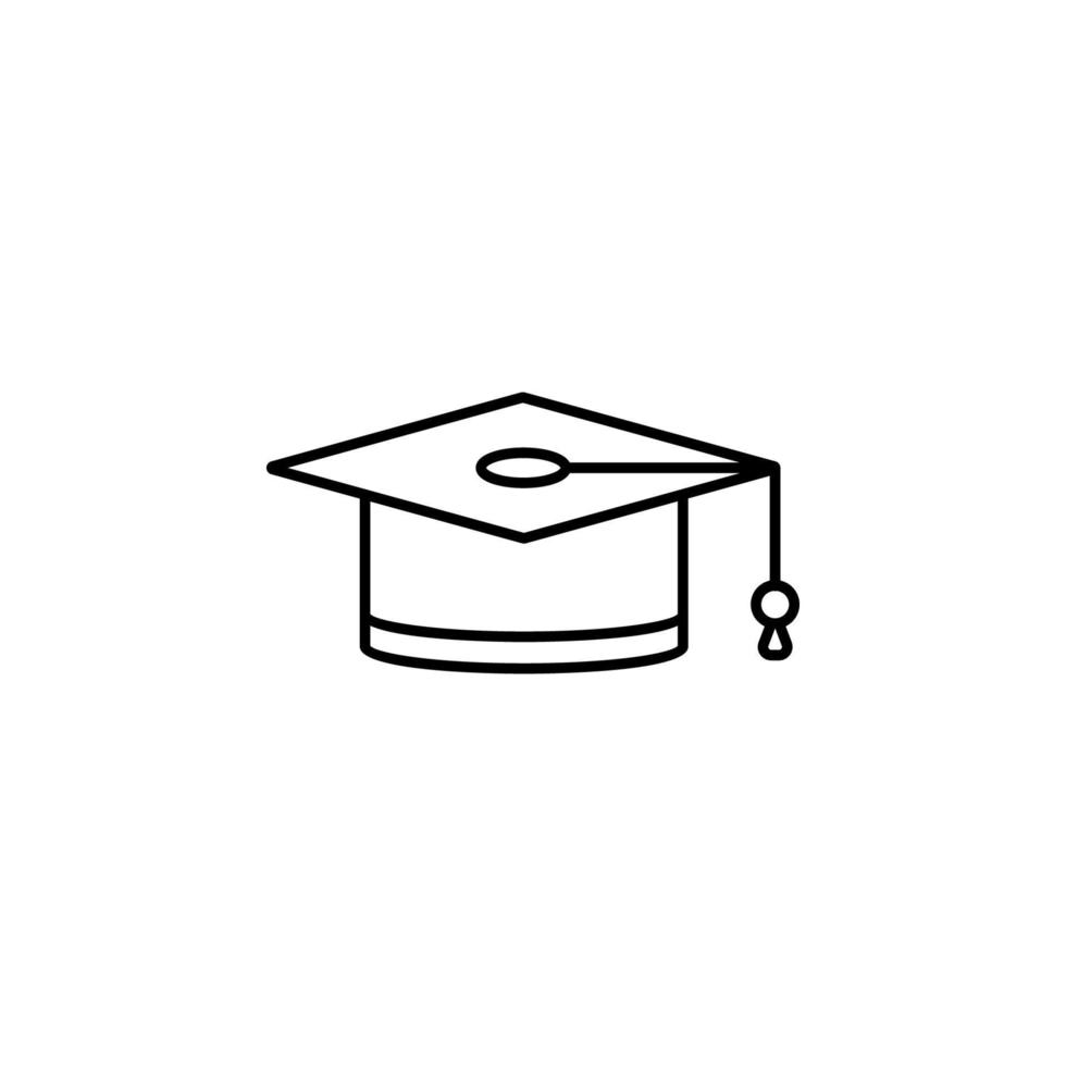 graduates cap vector icon illustration