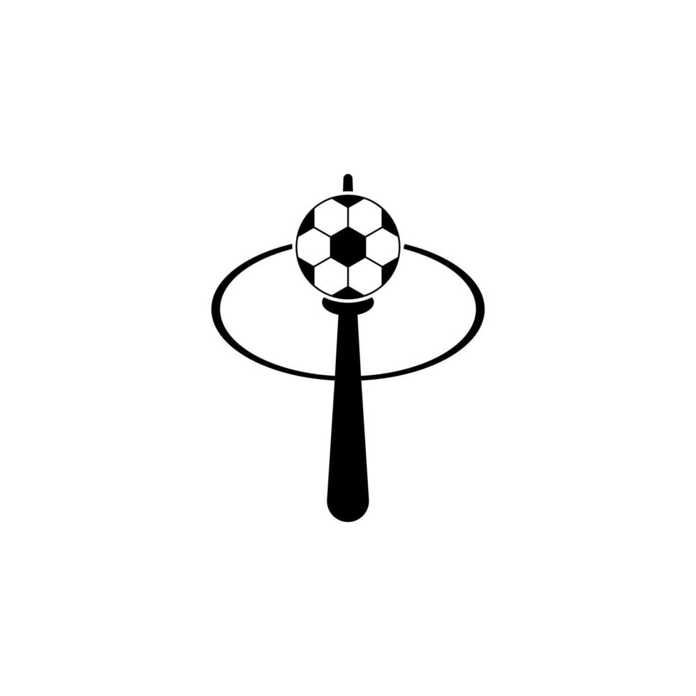 ball in the middle of football vector icon illustration