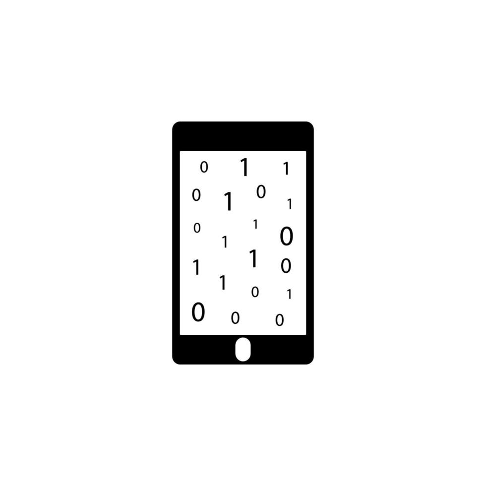 numbers in the smart phone vector icon illustration