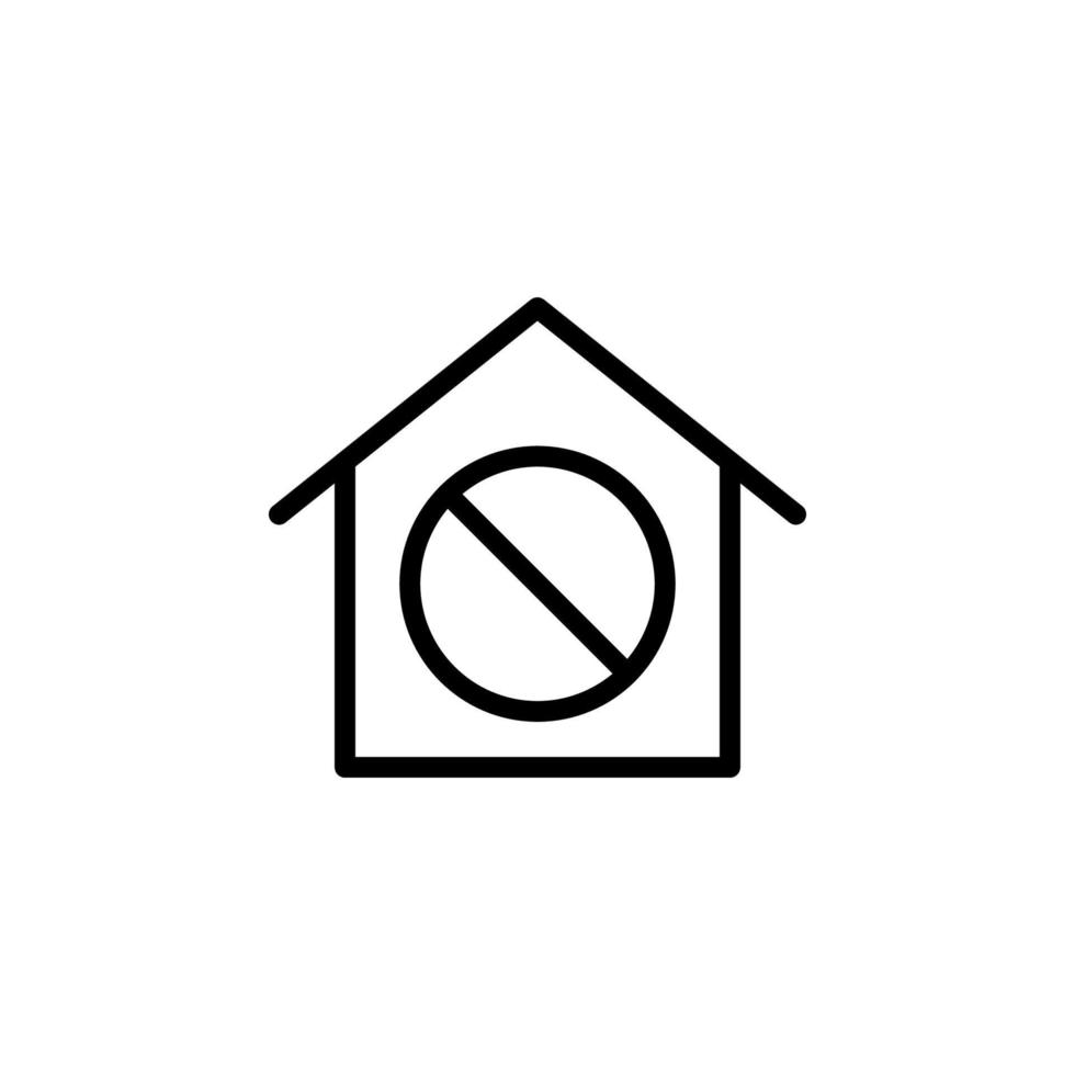 real estate no house vector icon illustration