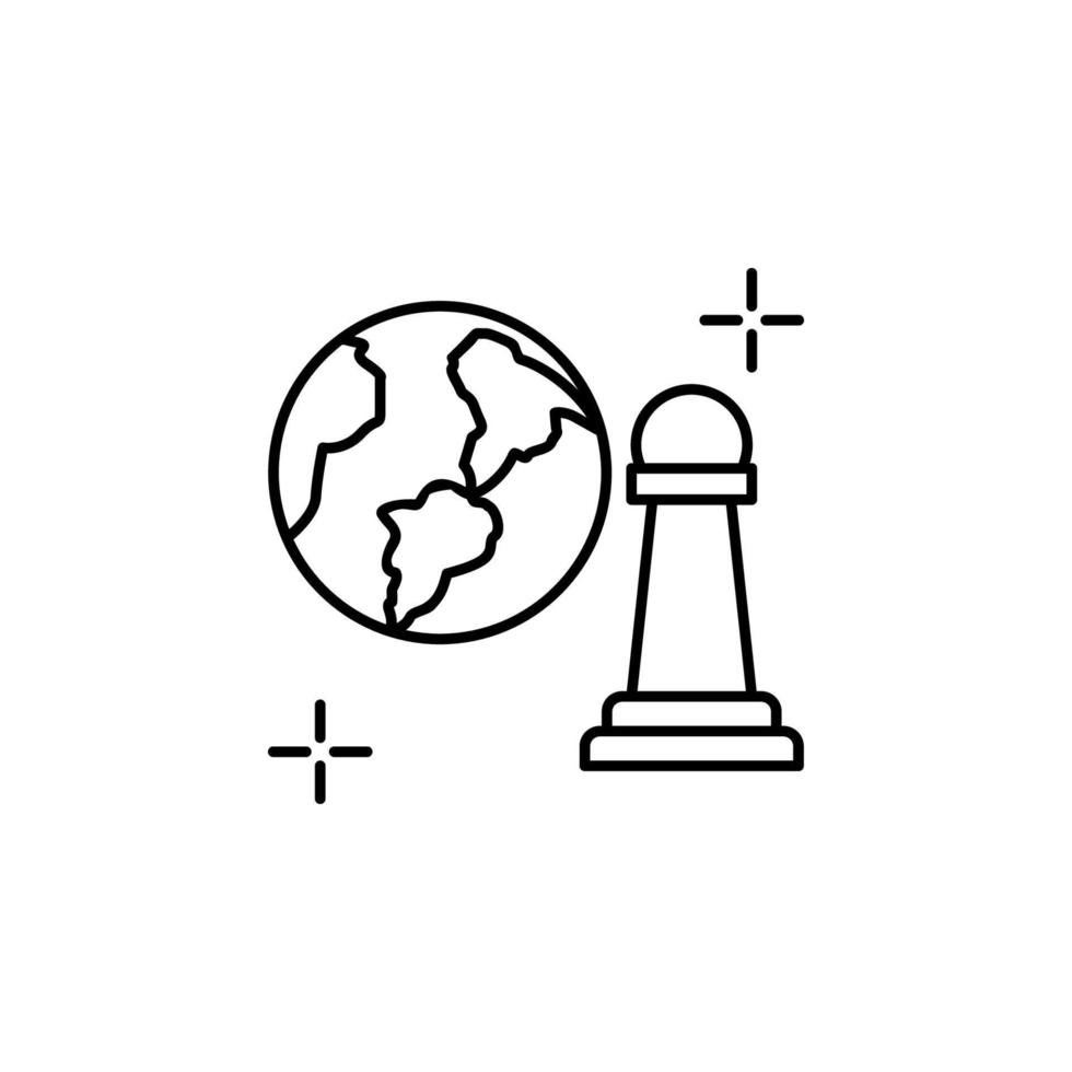 estrategia ajedrez negocio vector icono ilustración