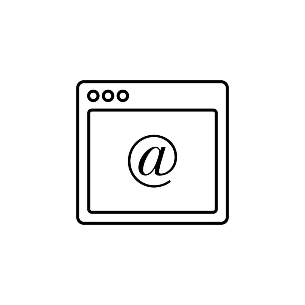 browser email webpage vector icon illustration