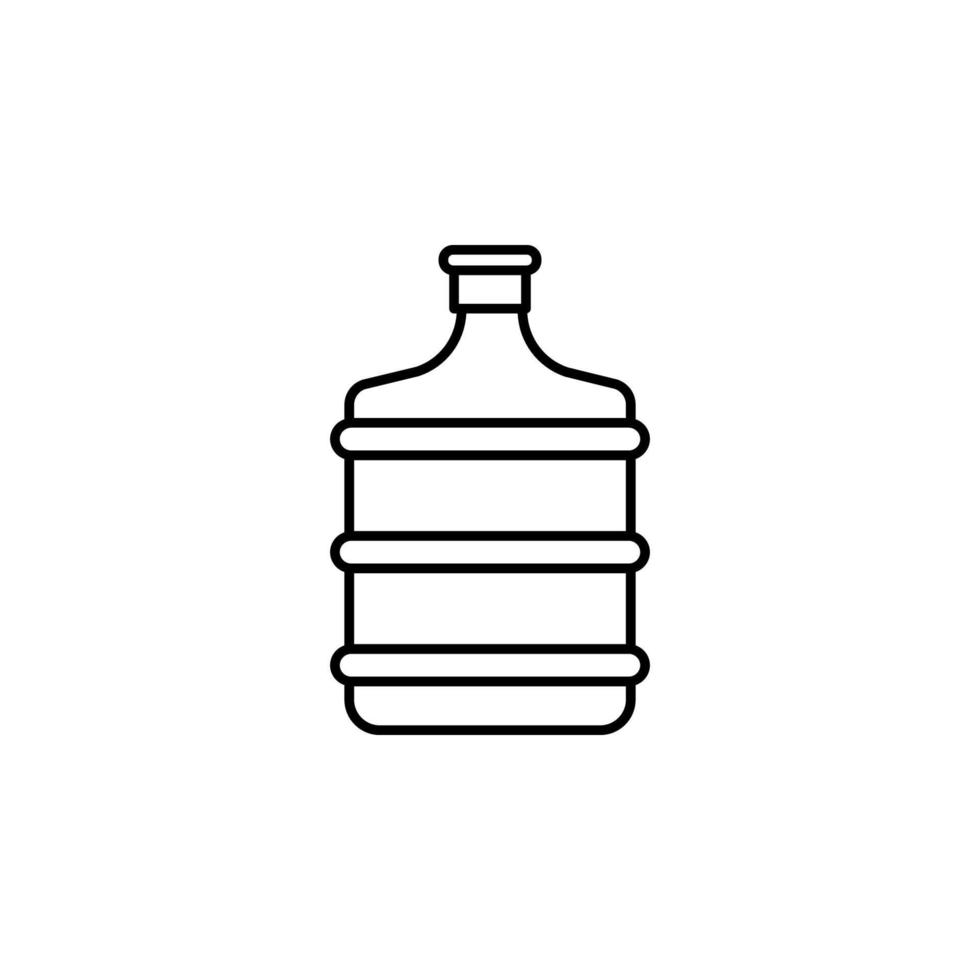 beverage container, liquor water bottle vector icon illustration