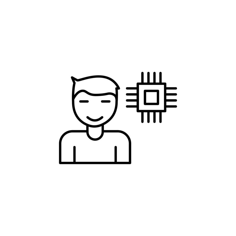 computer programmer, it engineer, software engineer vector icon illustration