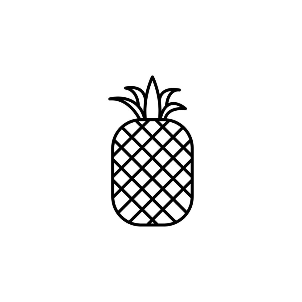 a pineapple line vector icon illustration