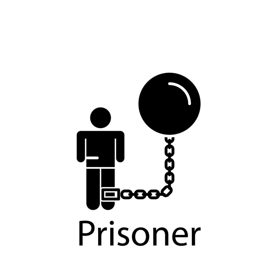 prisoner vector icon illustration