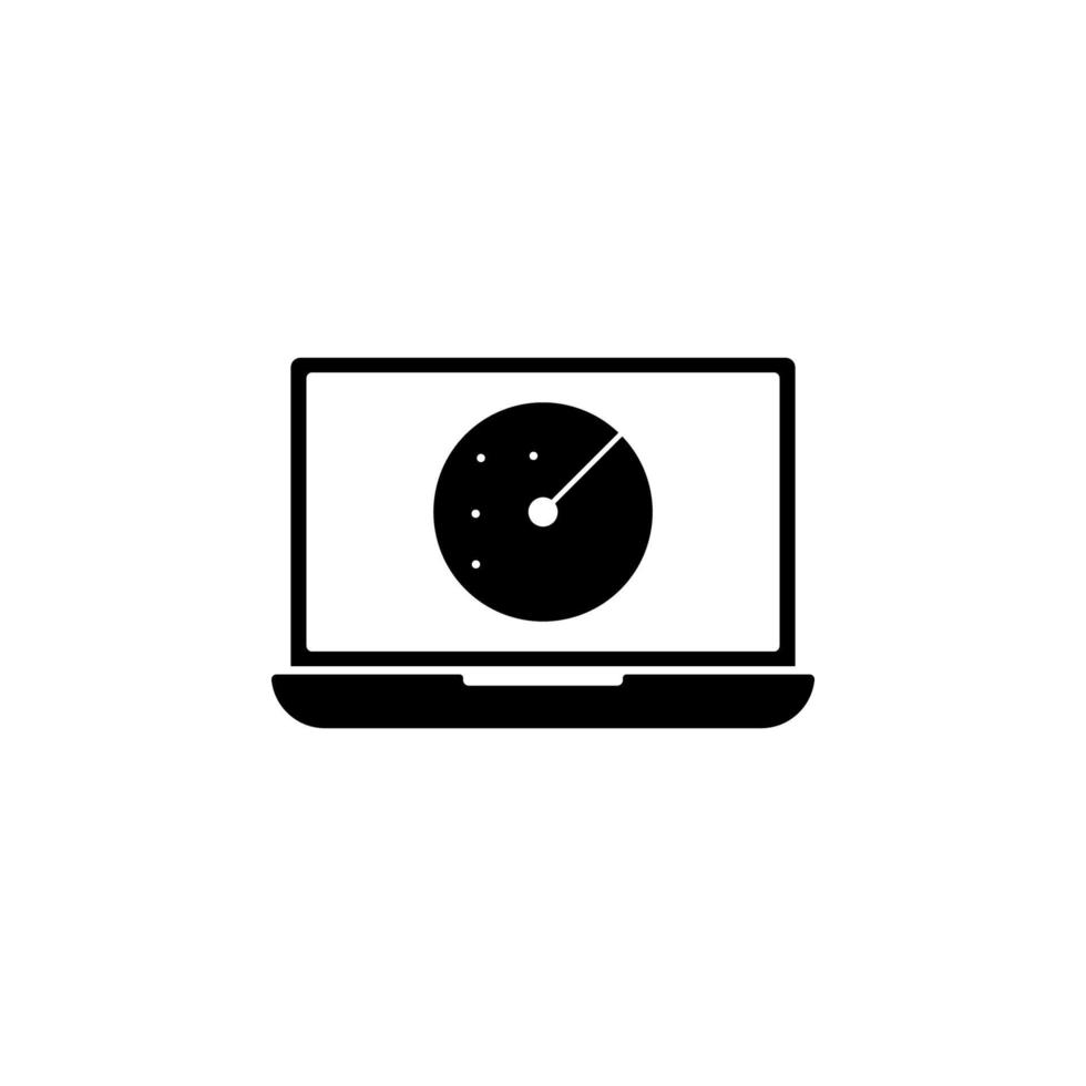 virus scan on computer vector icon illustration