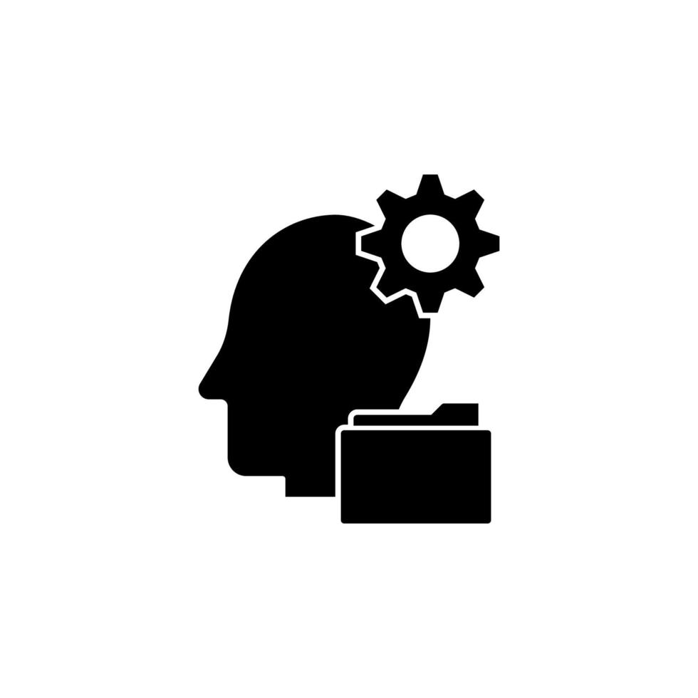 workflow in mind vector icon illustration