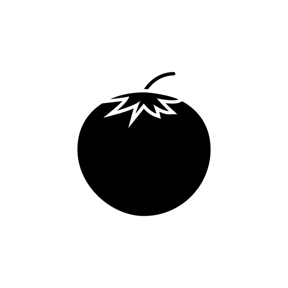 Fruit, tomato, vegetable vector icon illustration