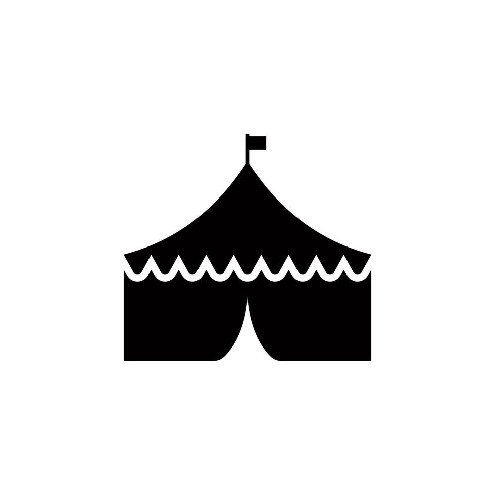 circus tent style vector icon illustration