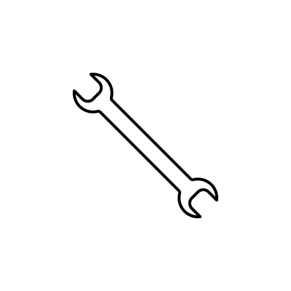 wrench vector icon illustration