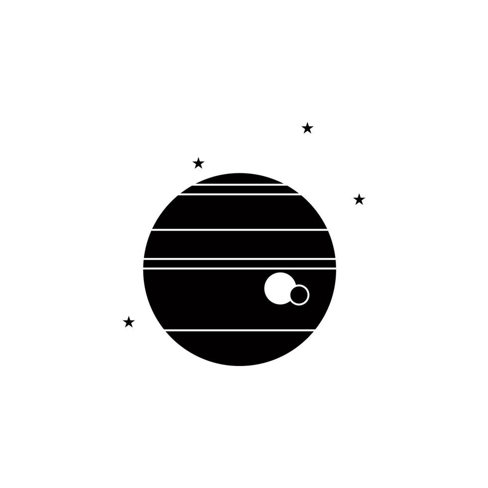 Jupiter and Satellites vector icon illustration