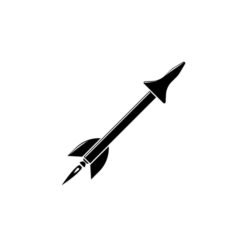 flying war missile vector icon illustration