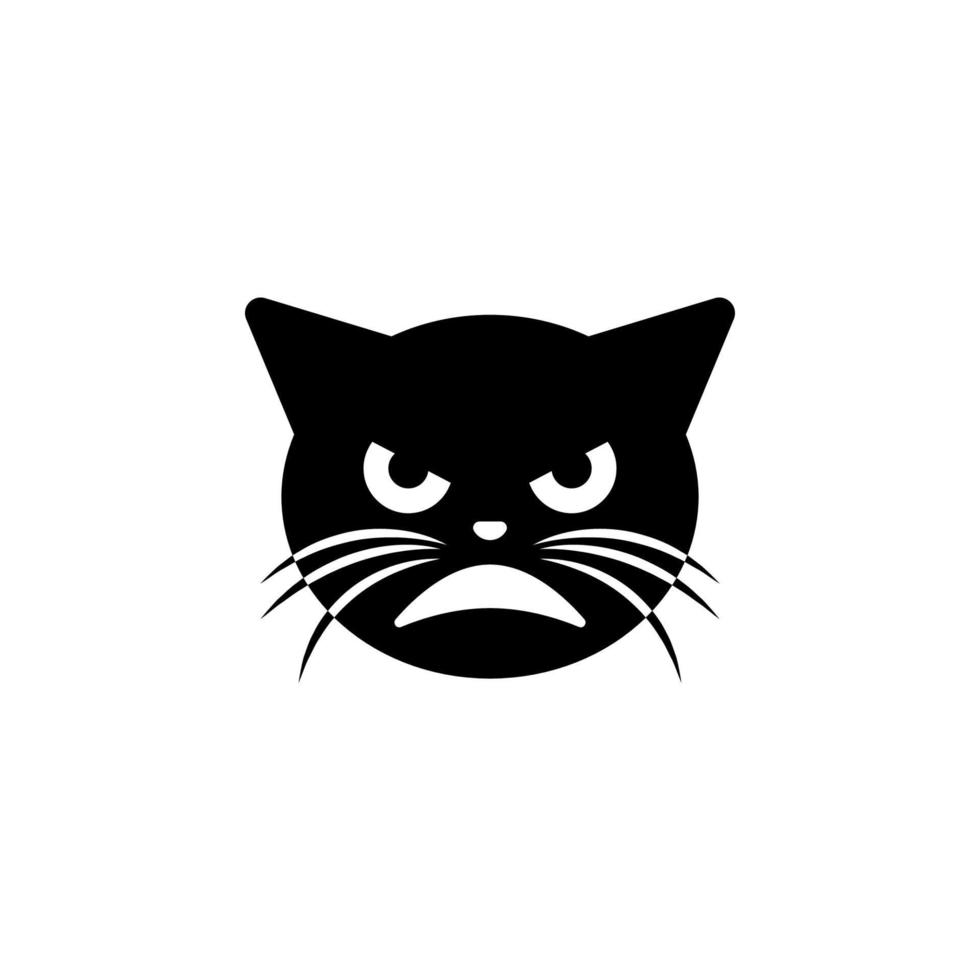 muy mal gato vector icono ilustración