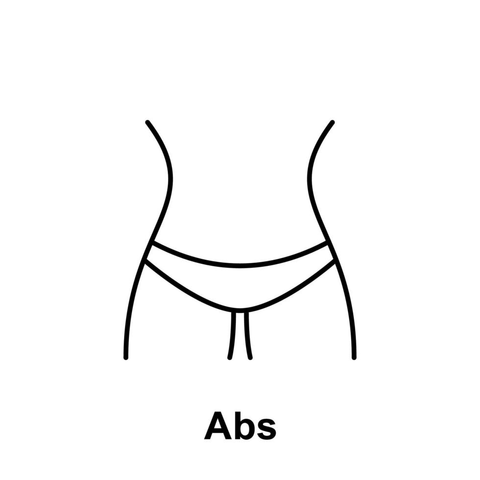 Abs, organ vector icon illustration