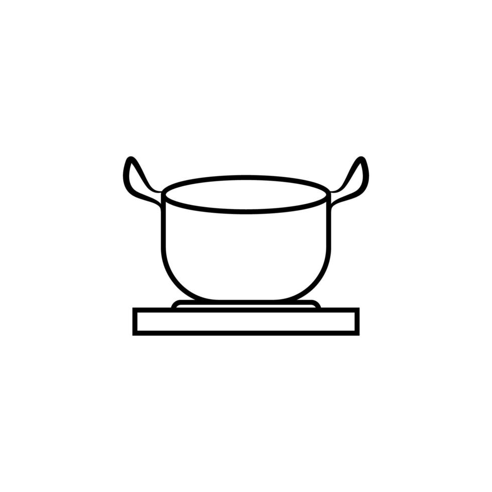 cazuela, Cocinando maceta, cacerola vector icono ilustración