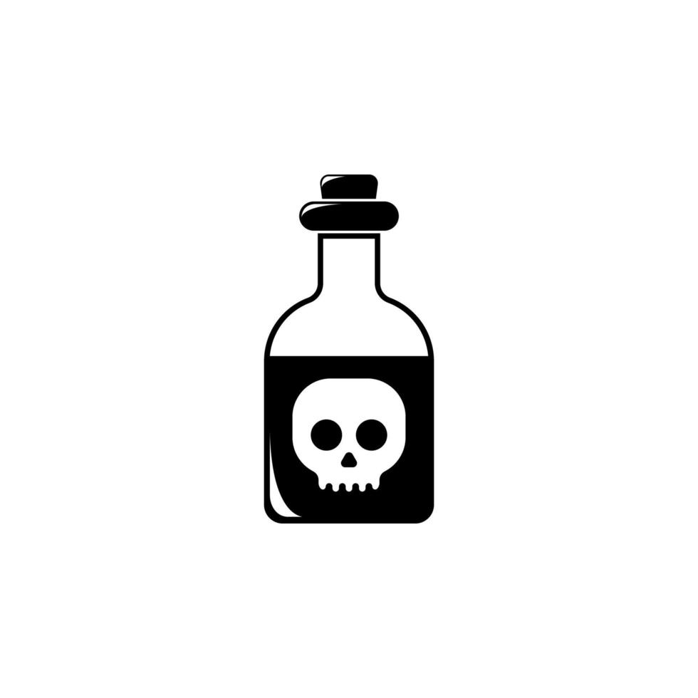 poisonous substance in the flask vector icon illustration