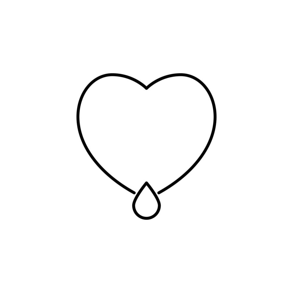 sangrado corazón vector icono ilustración