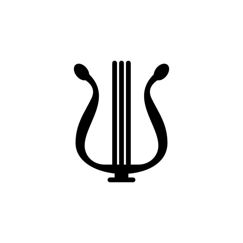 harp vector icon illustration