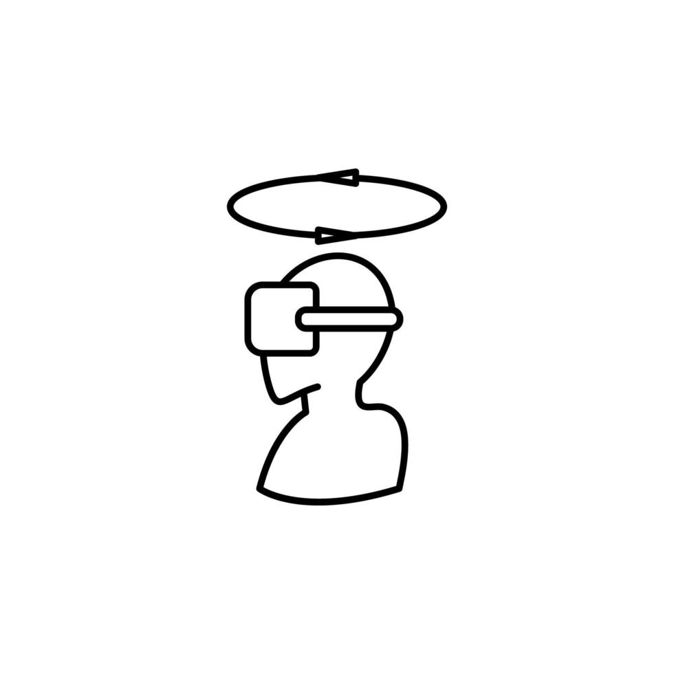 a man in virtual reality glasses vector icon illustration