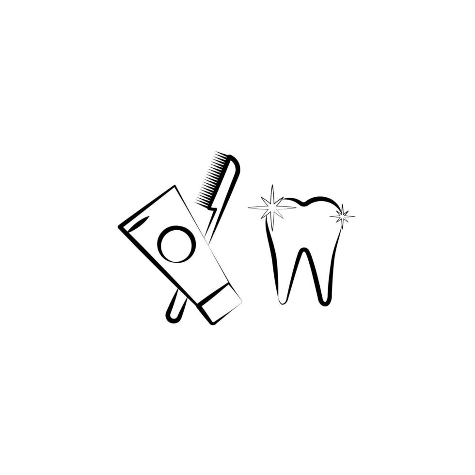 tooth, tooth wash vector icon illustration