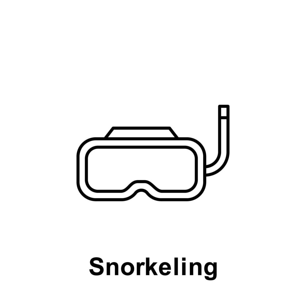 Snorkeling vector icon illustration