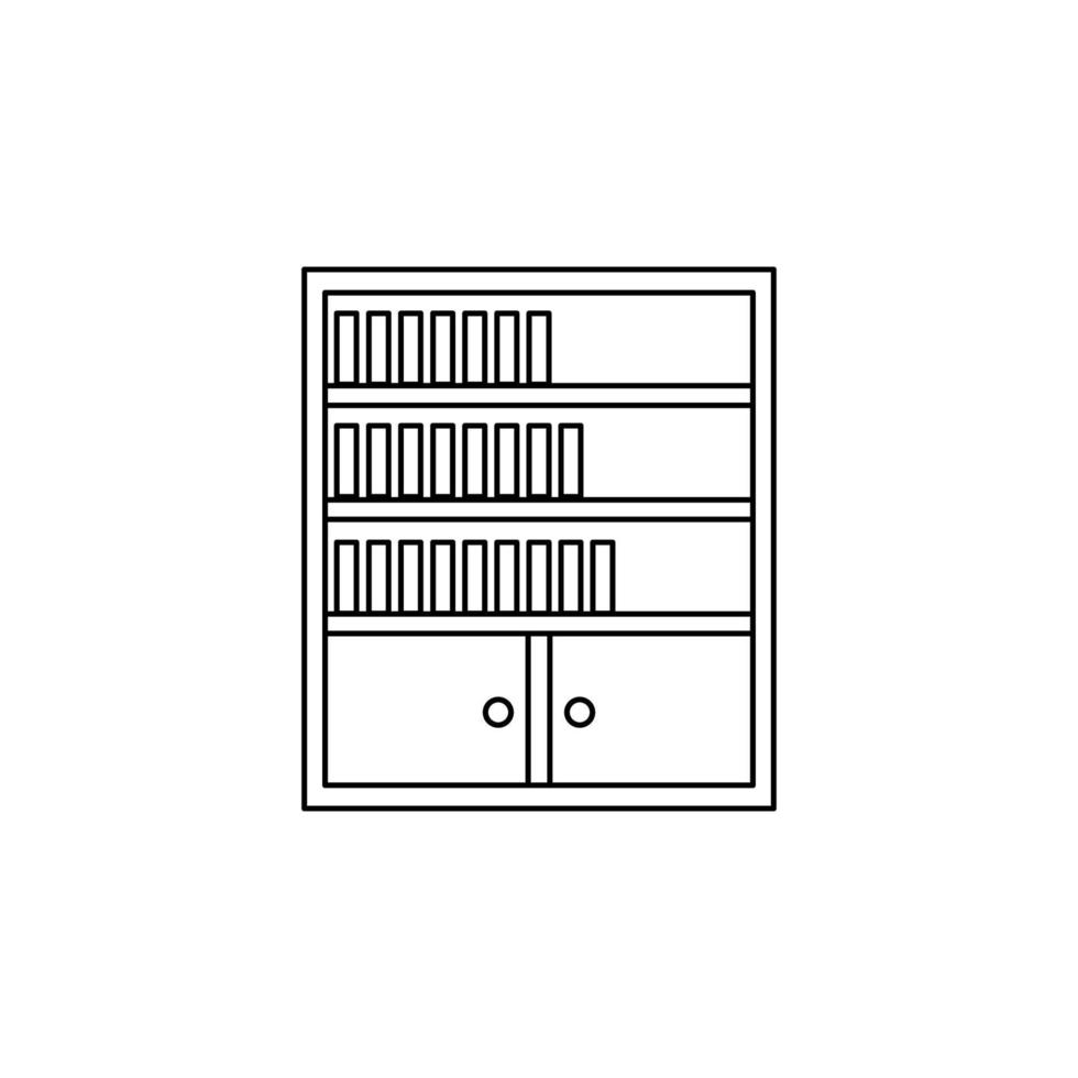 bookcase vector icon illustration