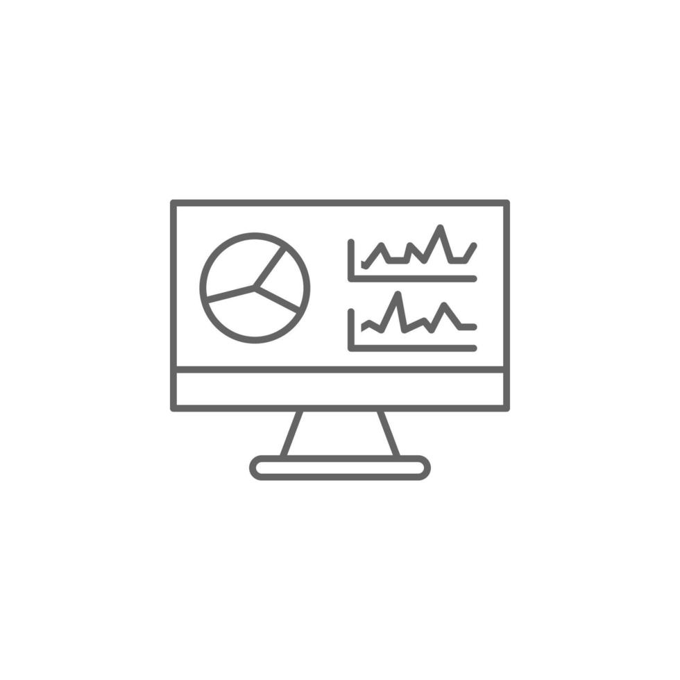 Digital business, analytics vector icon illustration