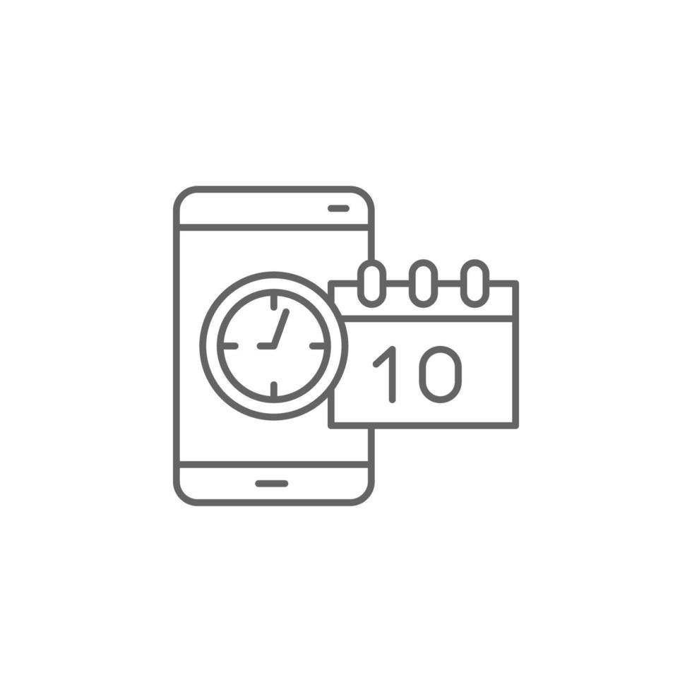 Deadline, time management vector icon illustration