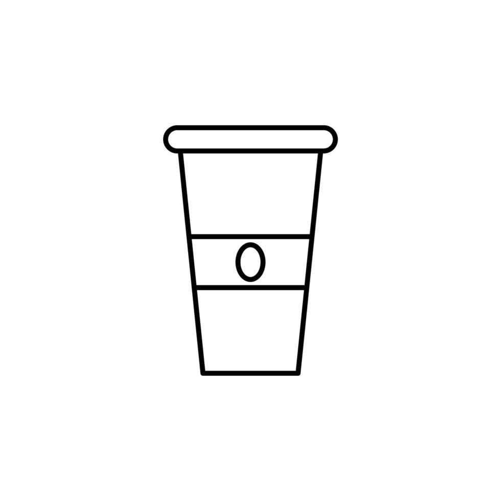 café concepto línea vector icono ilustración