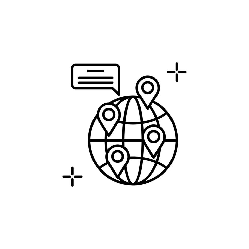 Global location business vector icon illustration