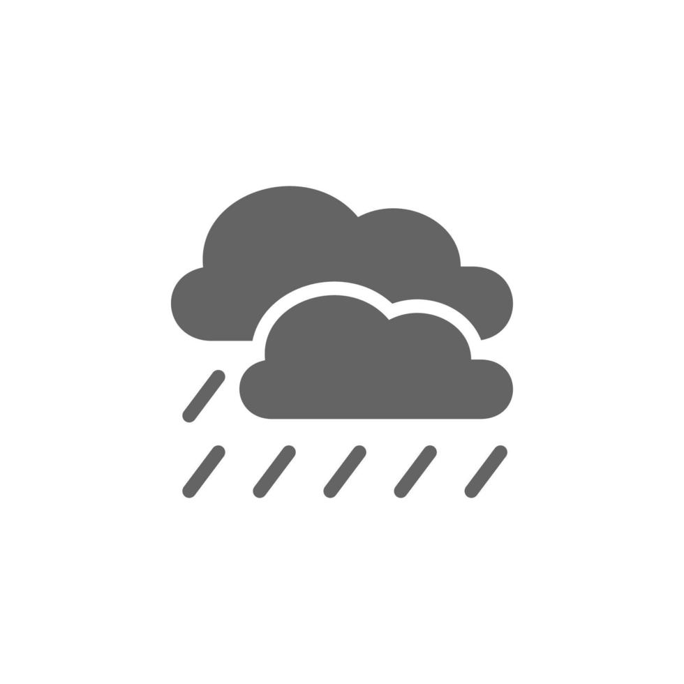 Rain, cloudy vector icon illustration