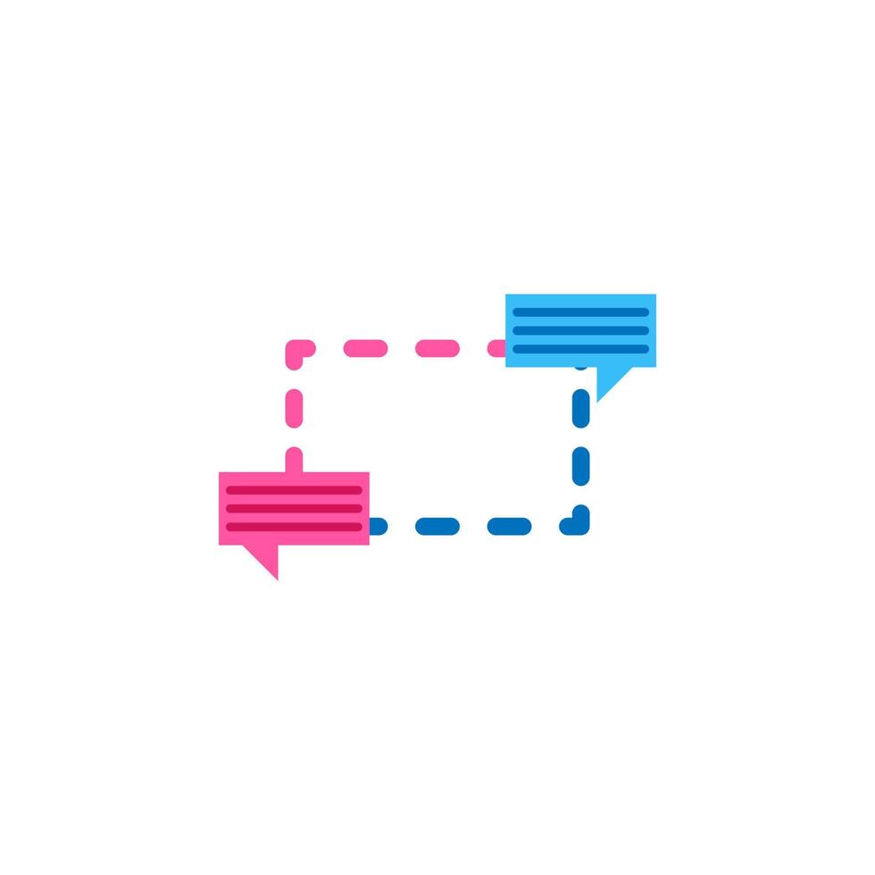 Chat, chatting color vector icon illustration