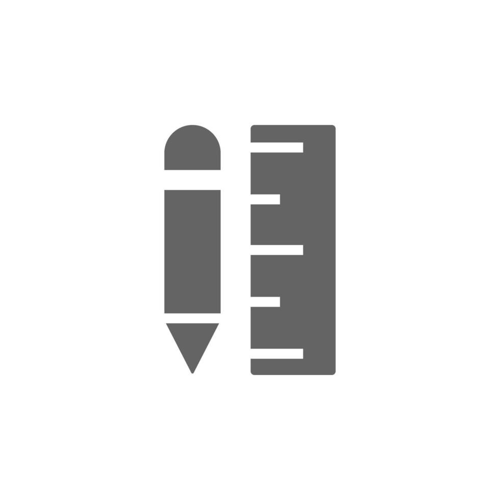 Applications, pencil, rule vector icon illustration