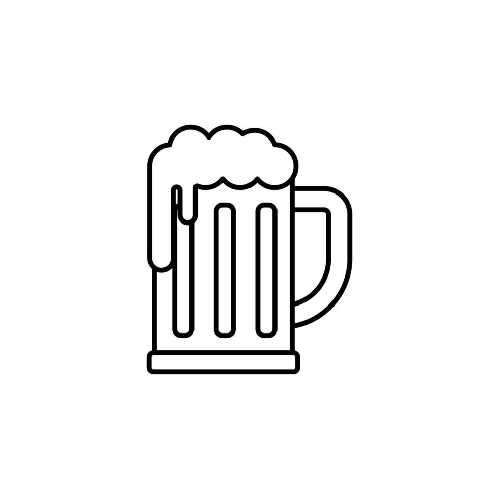 roca, taza, cerveza, espuma vector icono ilustración