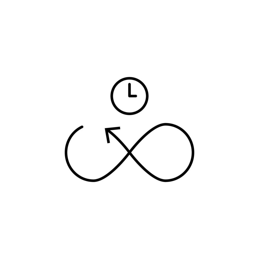 infinity time vector icon illustration