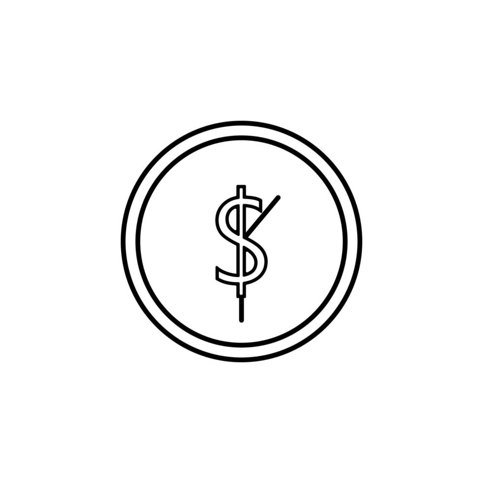 time is money line vector icon illustration